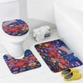 thumbnail image 4 of Independence Day Of The United States Flag 4 Piece Shower Curtain Sets, with Non-Slip Rugs, Toilet Lid Cover And Bath Mat, for Bathroom Decor Set, 4 of 8