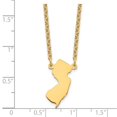 thumbnail image 4 of Auriga Fine Jewelry 925 Sterling Silver Gold-plated New Jersey State Necklace for Women, 4 of 6