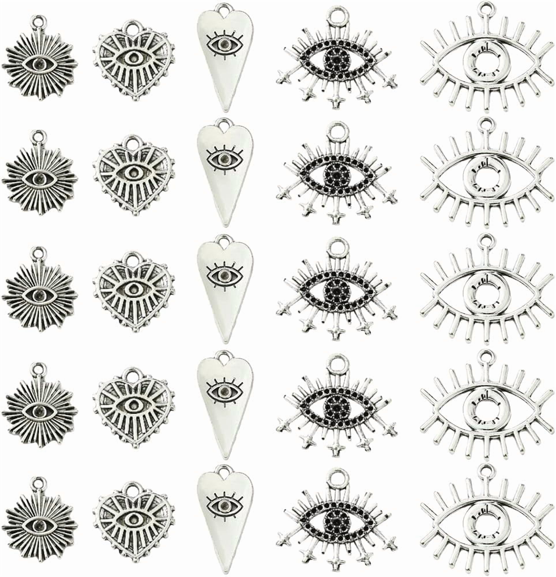 100 Pcs Halloween Skull Tibetan Charms - Mixed Alloy Pendants For Jewelry Making