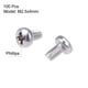 thumbnail image 2 of Tornillos de máquina Phillips Pan M2.5x4mm Unique Bargains, sujetadores, tornillos, 100 piezas, 2 of 3