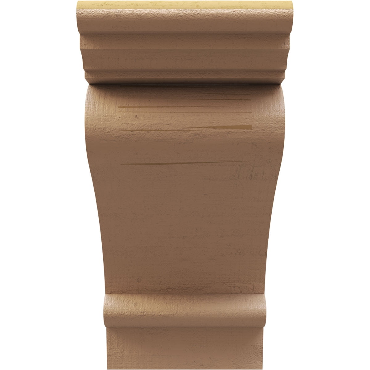 6"W x 12"D x 12"H Classic Mayflower Rough Cedar Woodgrain TimberThane Corbel, Primed Tan