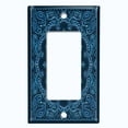 thumbnail image 5 of Metal Light Switch Plate Cover Blue Floral Bandana Paisley Tile Pattern TIL052, 5 of 13