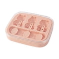 thumbnail image 2 of Outdor 3 Cavity Animal Silicone Popsicle With Lid & Sticks Cute Bear Rabbit Cat Ice Maker Food Grade Reusable Ice For Kids /Yellow/White, 2 of 5