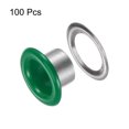 thumbnail image 3 of Unique Bargains 100PCS Grommets Eyelets 1/4 Inch (6mm) ID Hole Metal Self Backing Eyelet with Washers for Leather Green, 3 of 7
