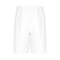 thumbnail image 4 of Men's Jacquard Checkerboard Shorts Drawstring Elastic Waist Athletic Gym Sports Running Shorts with Pockets, 4 of 5