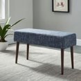 thumbnail image 1 of Mid Century Compact Bench- Blue, 1 of 6