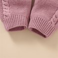 thumbnail image 5 of Baby Boy Girl Knit Sweater Romper Cotton Sleeveless Solid Square Neck Ribbed Knitted Jumpsuit Suspender Overalls Fall Baby Boy Girl Outfit for Kids 6-9 Months, 5 of 8