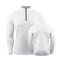 thumbnail image 2 of Miluxas Men's Long Sleeve 1/4 Zip Shirts Sun Protection Pullover Rash Guard Running Lightweight T Shirt White XL(XL), 2 of 6