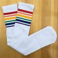 thumbnail image 3 of Sonducket Calcetines de tubo medio Transpirable Algodón puro Buena retención de calor Medias Diseño de rayas Absorbente de sudor para niños Medias tipo 45 Sonducket AP009517-45, 3 of 6