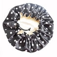 thumbnail image 1 of Satin Bonnet Children‘s Sleeping Cap Soft Night Adjustable Double Sleep Cap(Black), 1 of 4