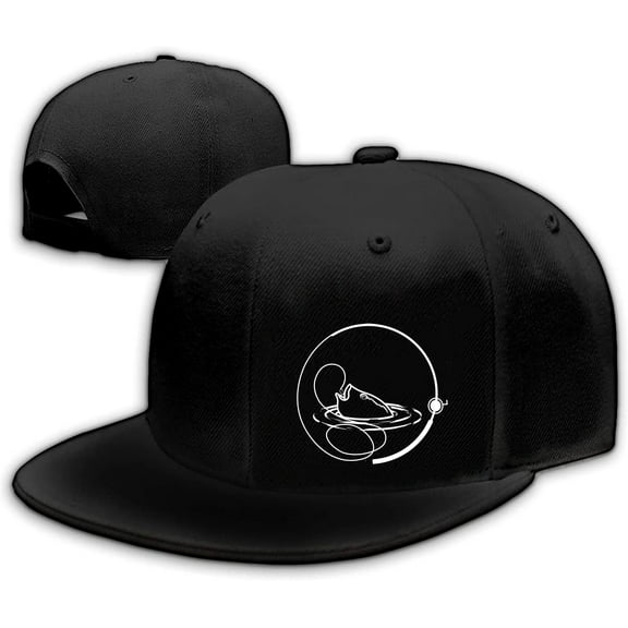 Snap Backpack Hat for Men Skull Hat Snapback Hats Flat Bill Baseball Cap Adjustable Skeleton Hand Black