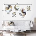 thumbnail image 4 of Designart "Marble Abstraction in White and Gold II" Modern Transitional Metal Wall Art Set of 5 Piece, 4 of 5