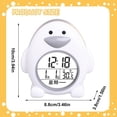thumbnail image 3 of Kids Clocks For Bedrooms Small Desk Clock In Penguin Shape Bedroom Alarm Clock With Perpetual Calendar And Temperature Display For Heavy Sleepers, 3 of 9