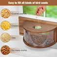 thumbnail image 6 of Urban Deco Window Bird Feeder Inside House with 180° Clear View, Durable Wood and Safe Birder Feeder, Brown, 6 of 7