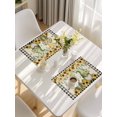 thumbnail image 5 of Sunflower Gnomes Placemats Set of 12, Spring Farmhouse Vintage Daisy Floral Leaf Placemats for Dining Table, Place Mats for Kitchen Tabletop, Waterproof Wipeable Dining Table Mats Set, 5 of 9