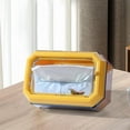 thumbnail image 2 of Dispensador de pañuelos transparente, soporte para papel de pared, caja de pañuelos Amarillo, 2 of 4