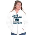 thumbnail image 4 of South Dakota You've Heard Pun Bison Unisex Fleece Graphic Zip Up Hoodie Brisco Brands 4X, 4 of 5