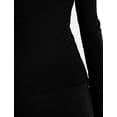 thumbnail image 4 of J. METHOD Women's Snap Button Cardigan Long Sleeve Knit Ribbed Sweater NEWJ181 Black M, 4 of 5