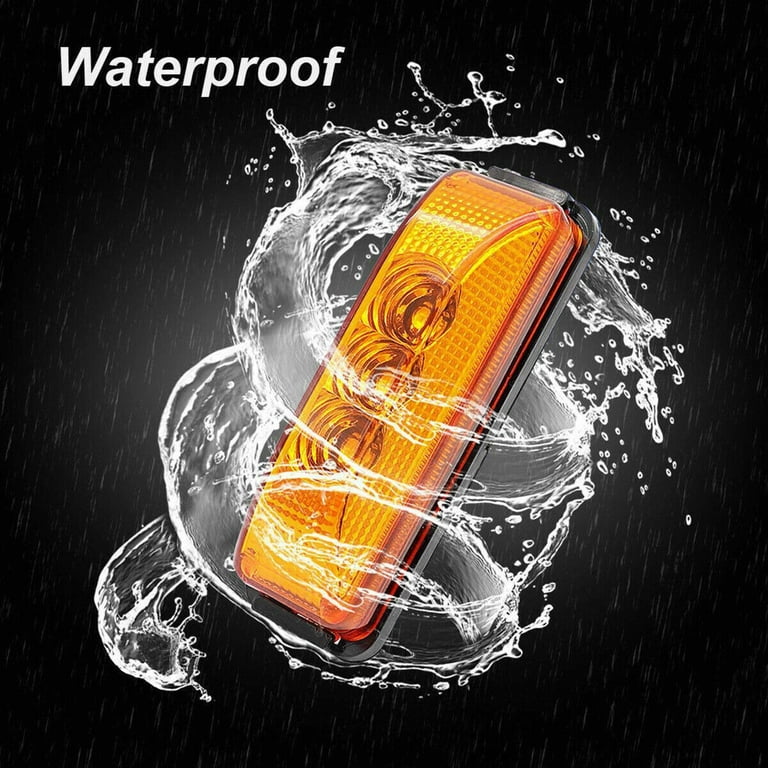 4x Marker Lights 3-LED Truck Trailer Clearance Side Light Amber 4x Marker Lights 3-LED Truck Trailer Clearance Side Light Amber