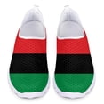 thumbnail image 1 of Doginthehole - Zapatos de malla con estampado divertido de la bandera del pueblo Oromo, zapatos planos para mujer, zapatillas informales sin cordones, estilo romaní, viajeros romaníes, 1 of 5
