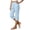 Light Blue, variant on Capri Pants for Women Cotton Linen Casual Straight Leg Capris Elastic Waist Summer Beach Long Shorts