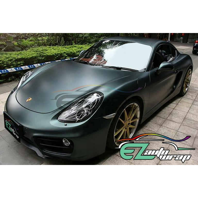 Matte Dark Green Car Wrap Vinyl Roll with Air Release 3MIL-VViViD8 (60 Inch  x 10ft)