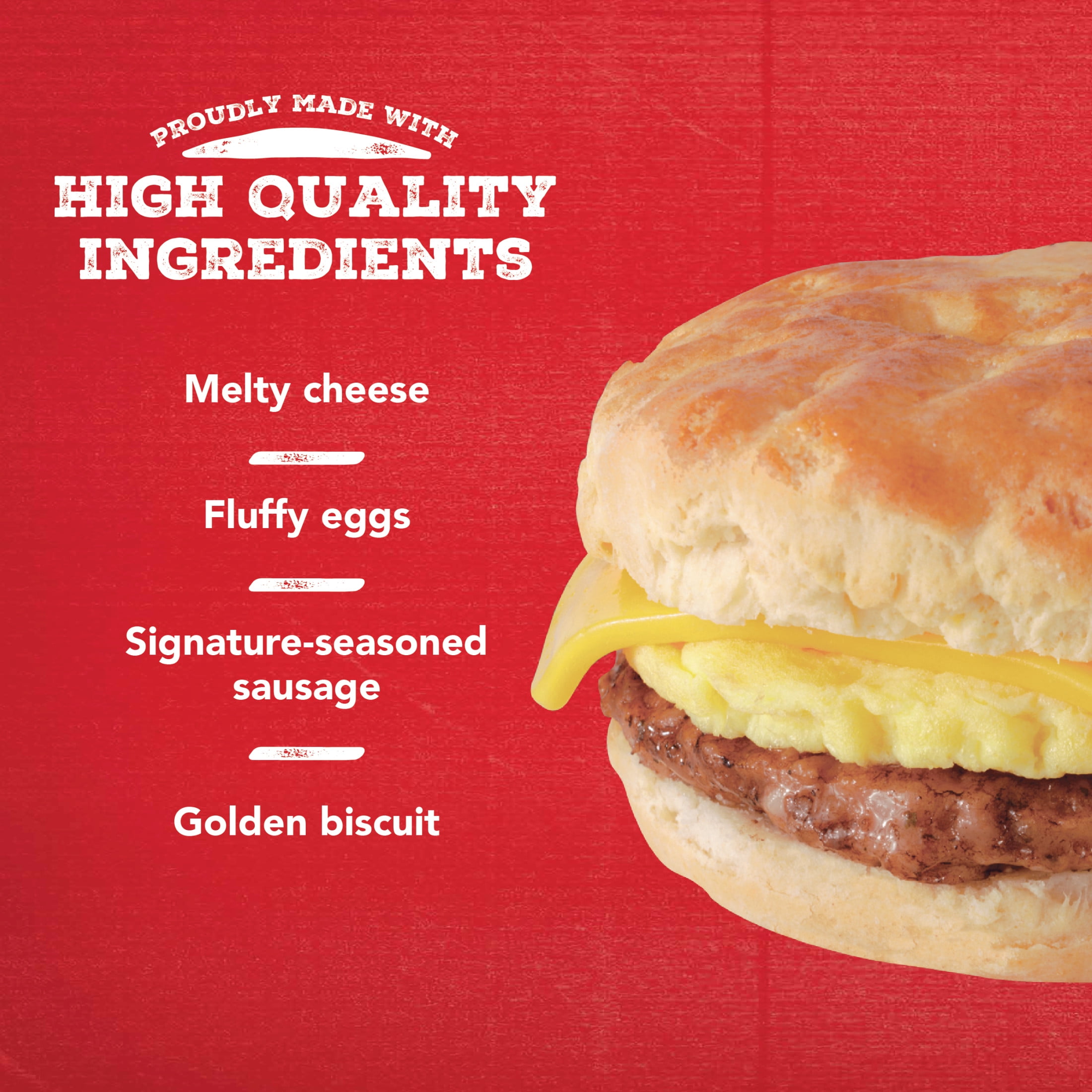 Jimmy Dean Frozen Breakfast Sandwich, Egg & Cheese Biscuit, 18 oz, 4 Count
