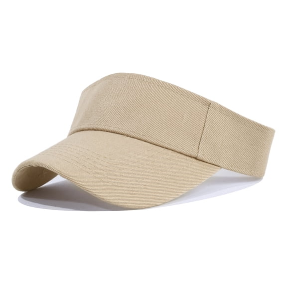 Structured Brim Quick-Dry Sun Visor Hat,Lightweight Sun Protection Sports Visor for Running Golf Tennis Women Khaki One Size