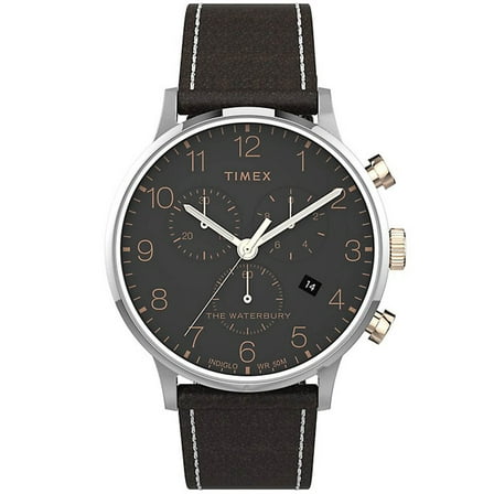 Timex TW2T71500VQ Men's Waterbury Chronograph Black Dial Watch