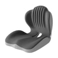 thumbnail image 2 of Tachiuwa Multifunction Memory Foam Chair Pad Breathable Backrest Support Cushion Non Slip Dark Gray Light Gray, 2 of 7