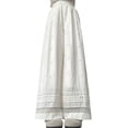 thumbnail image 3 of Women'S High Wide Leg Pants with Eyelet Embroidery Elastic Waist Lace Trim S, 3 of 8