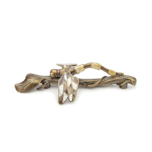 Schaub And Company 892-MOP-ED Nature 3-1/8" Center To Center Dragonfly Solid Brass Cabinet