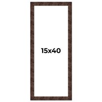 15x40 Frame Brown Burl Real Wood Picture Frame Width 1.625 Inches | Interior Frame Depth 0.5 Inches