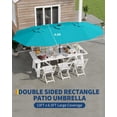 thumbnail image 5 of 13 ft Rectangle Patio Umbrellas Large Outdoor Umbrella with Crank Powerful UV Protective Table Umbrella Outdoor Patio for Backyard, Pool, Garden, Deck for 2-6 People, 5 of 6