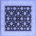 thumbnail image 1 of Ahgly Company Machine Washable Indoor Square Oriental Blue Industrial Area Rugs, 5' Square, 1 of 4