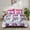 Pink, variant on Davulos Queen Comforter Set, 7 Pieces Pink Floral Comforter Set with Sheets for Queen Size Bed, Leaf Pattern Queen Bedding Set, Soft Lightweight Microfiber Bed in a Bag for All Seasons