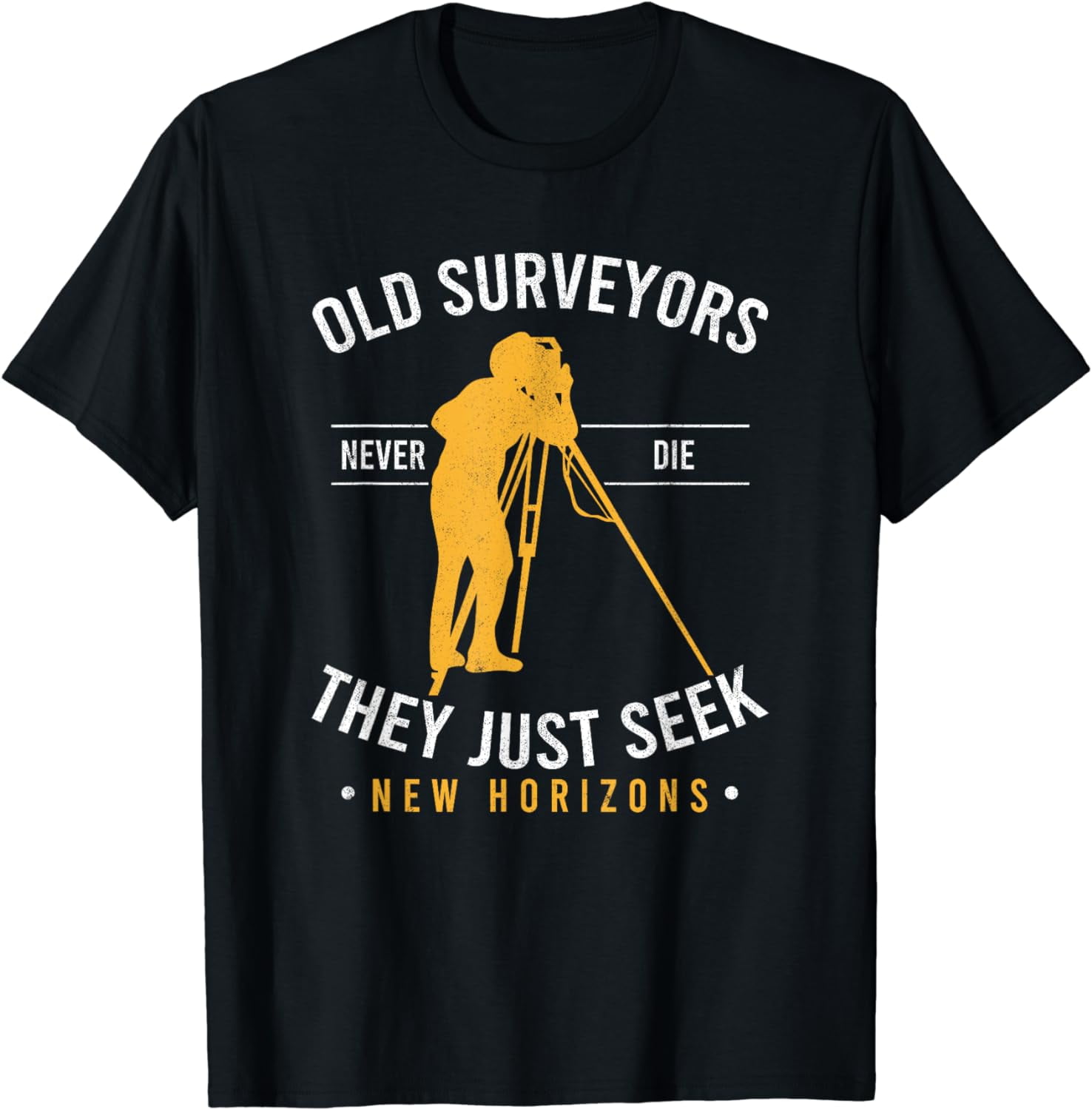 トップス C.E MD Surveyors BIG SHIRT Surveying Grandpa Old Surveyors Never Die Land Surveyor T