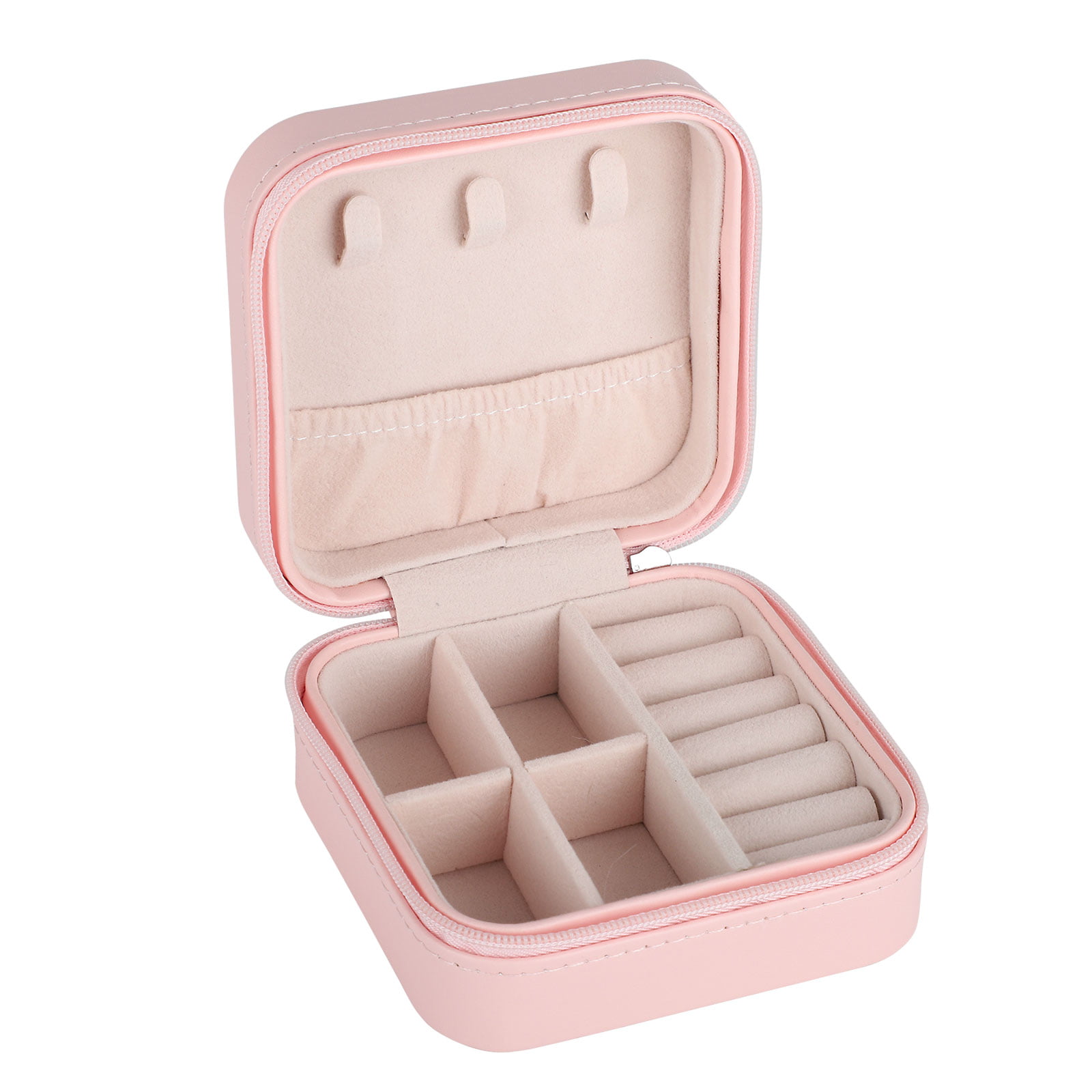 Small Faux Leather Travel Jewelry Box 60% OFF Details about    