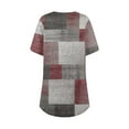 thumbnail image 3 of TQWQT Plus Size T Shirts for Women Loose Fit Cute Tees Crewneck Short Sleeve Floral Graphic T-Shirt 4x-5x Tunics Blouses Red 5XL, 3 of 4