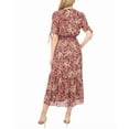 thumbnail image 2 of CeCe womens  V Neck Tie Sleeve Smocked Waist Maxi Dress, m, 2 of 3