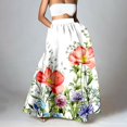 thumbnail image 2 of NOKIO Women African Skirt Printed Ankara Maxi Skirt Dashiki Long Skirts with Pockets Women Floral Print Skirt High Waist Party Beach Pocket Long Maxi Skirt, 2 of 5