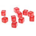 thumbnail image 2 of Paquete de 10 piezas D&D Juegos de rol de varios lados D6 D10 D12 D20 Dados - rojo, 16mm Baoblaze 10 piezas, 2 of 7