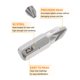 thumbnail image 5 of Uxcell 5pcs PZ2 Pozi Punta de Destornillador 1/4" Vástago Hexagonal 25mm/1" Longitud Magnética Phillips Slotted Hex Bits Punta de Destornillador de Acero S2, 5 of 7