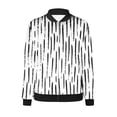 thumbnail image 4 of Women's Stand Collar Long Sleeve Jacket Zipper Striped Printed Coat Winter Loose Casual Outerwear, 4 of 5