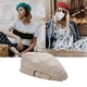 thumbnail image 5 of Qarigey Gorro de invierno ligero, agradable a la piel, transpirable, boina, elegante, de algodón, Vintage, informal, para mujer, gorros Sombreros Beige, 5 of 6