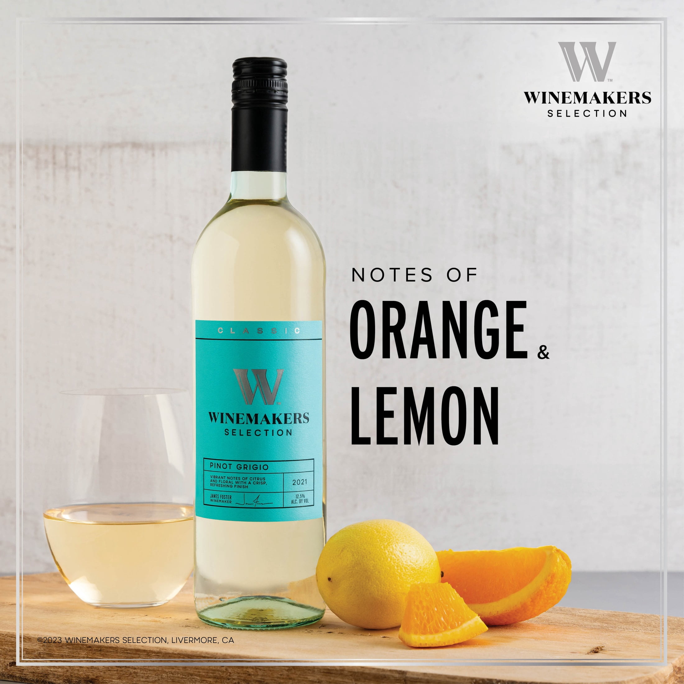 Winemakers Selection Pinot Grigio, White Wine, 750ml