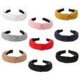 thumbnail image 6 of GROFRY Wide Elastic Non-slip Women Headband Knitted Fabric Women Girl Solid Color Knotted Headband Hair Accessories, 6 of 8