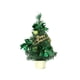 thumbnail image 2 of Adorno navideño retráctil mini de 30 cm | Decoración navideña de escritorio | Árbol de mesa de plástico ensamblado a mano con lazos y adornos navideños | Dorado, rojo, azul y verde, 2 of 6