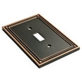 thumbnail image 3 of Franklin Brass Classic Beaded (1-Pack) Decorative Light Switch Cover Wall Plates Bronze w/Copper Highlights 1-Gang Wall Plate Switch/Toggle Plate Electrical Outlet Covers W35058-VBC-C, 3 of 8