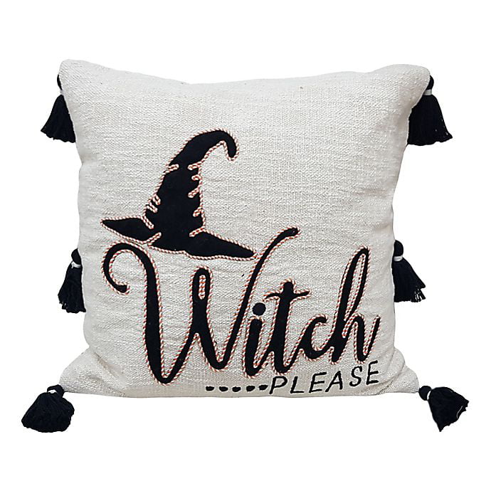 18x18 Multicolor Witch Please Witch halloween Throw Pillow